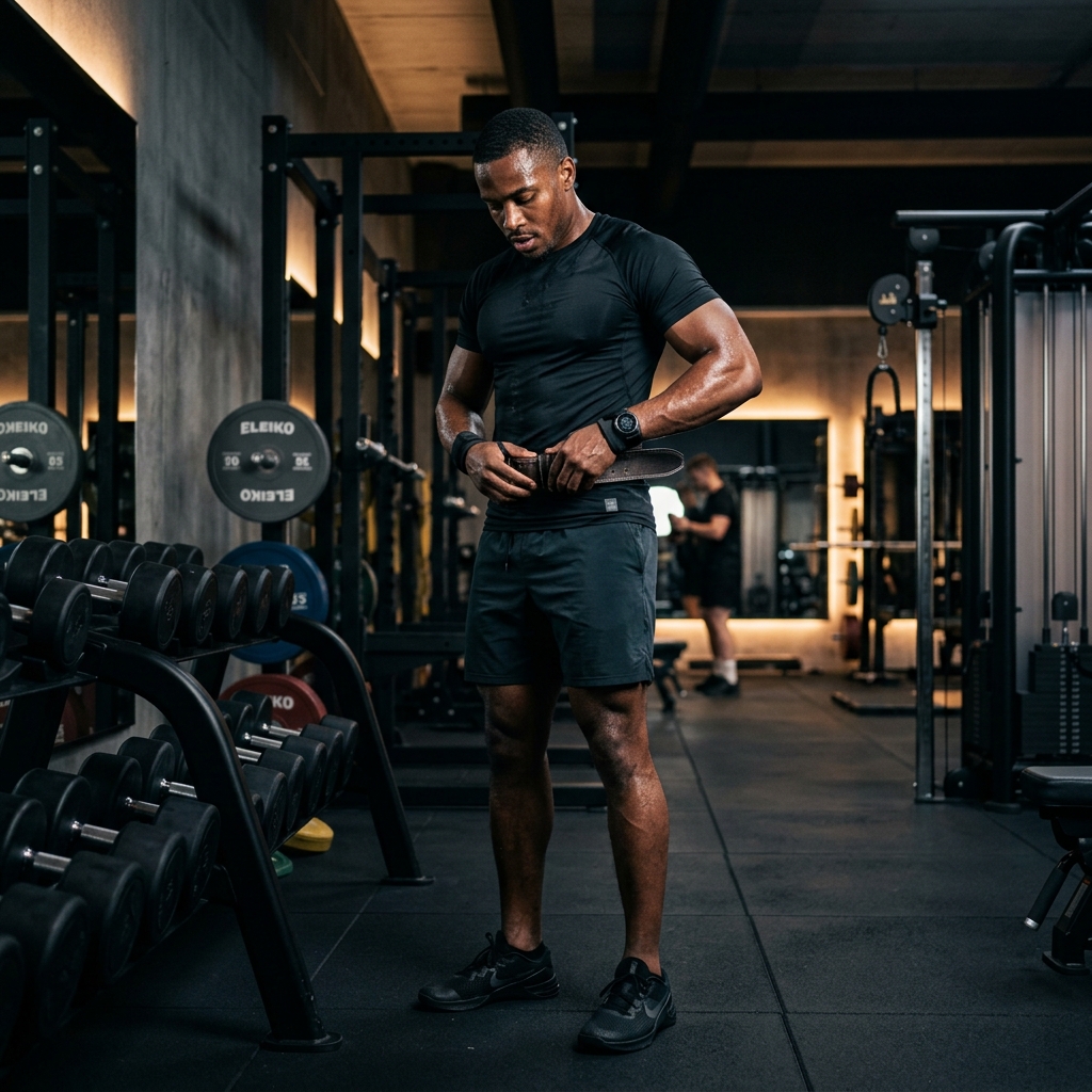 Confident athlete preparing for a workout